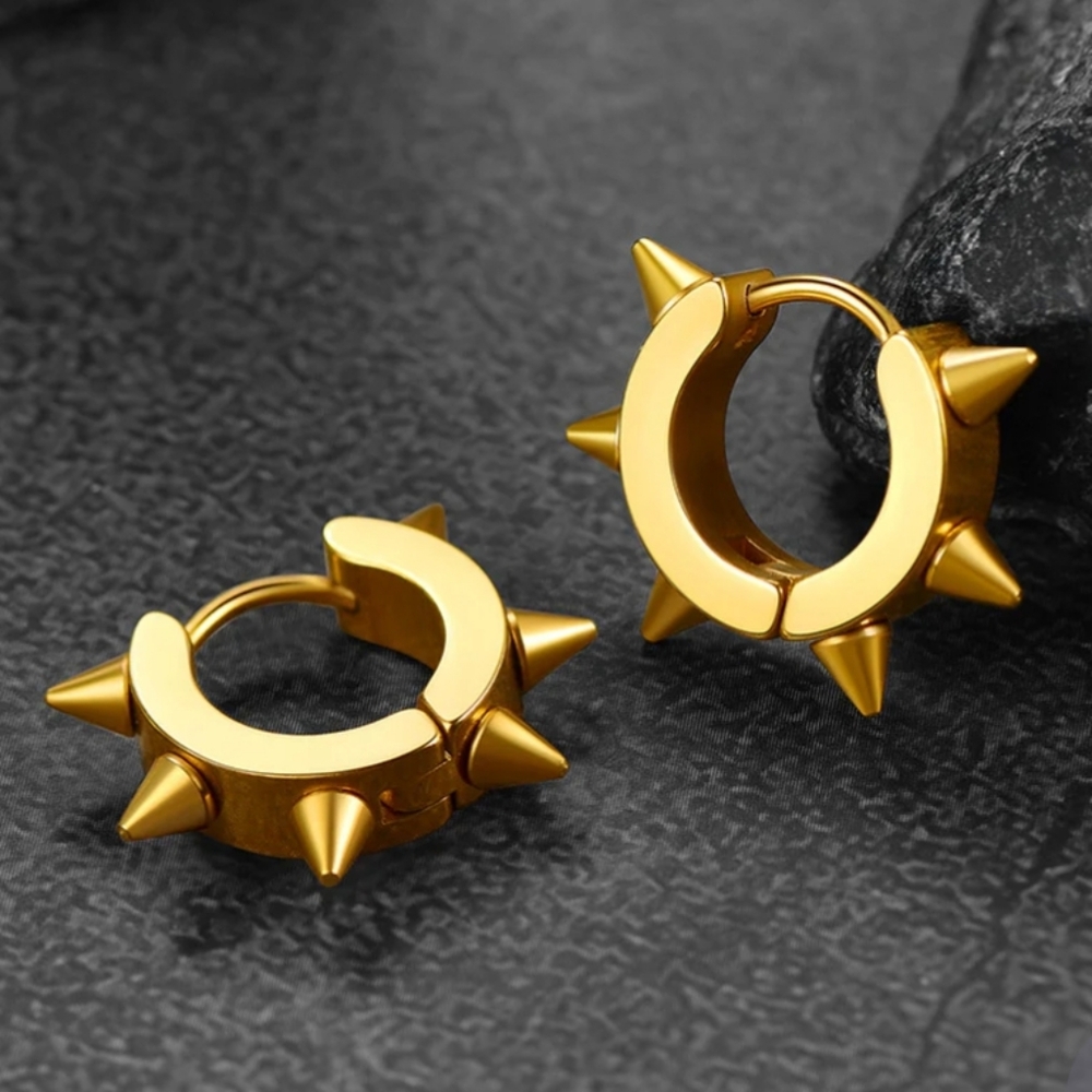 Spike Huggie Earrings